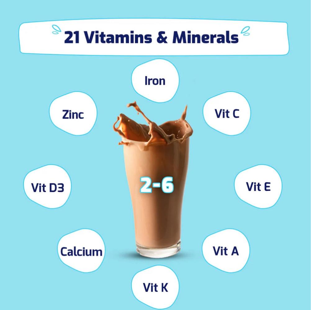 𝑺𝑼𝑷𝑬𝑹𝑴𝑰𝑳𝑲 Overall Growth for Boy/Girl 2 to 6 years, 400g, Double Chocolate, Overall Growth