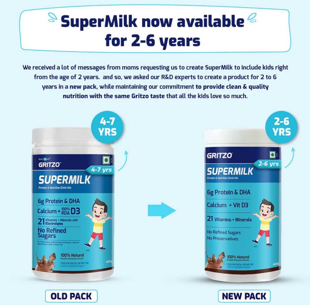 𝑺𝑼𝑷𝑬𝑹𝑴𝑰𝑳𝑲 Overall Growth for Boy/Girl 2 to 6 years, 400g, Double Chocolate, Overall Growth