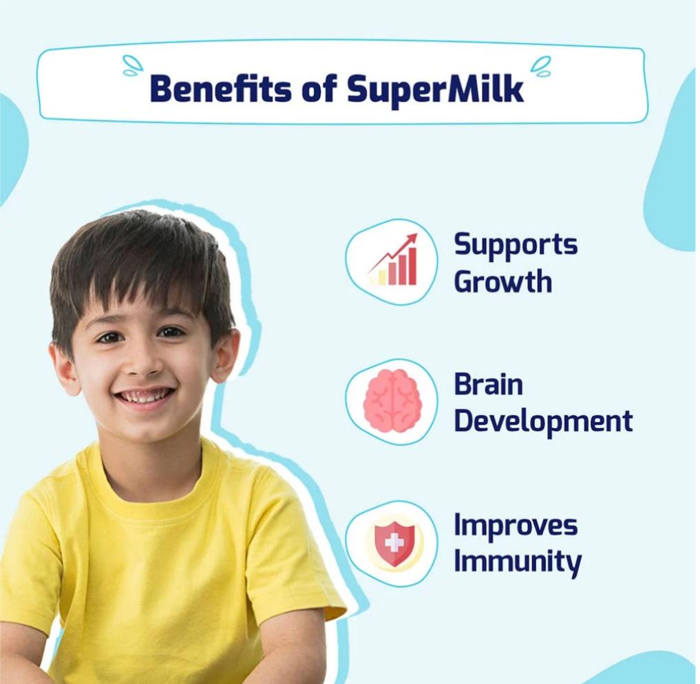 𝑺𝑼𝑷𝑬𝑹𝑴𝑰𝑳𝑲 Overall Growth for Boy/Girl 2 to 6 years, 400g, Double Chocolate, Overall Growth