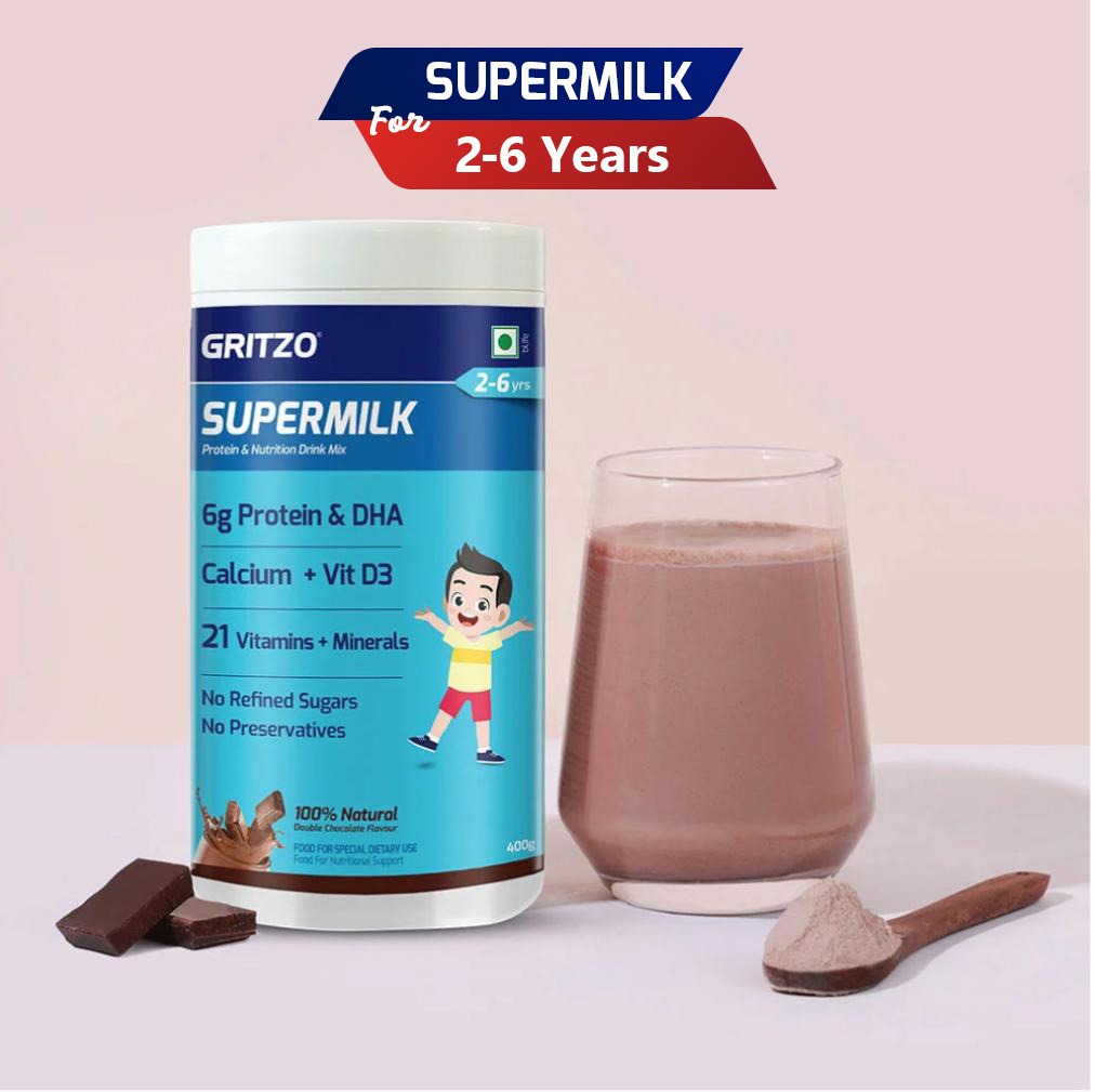 𝑺𝑼𝑷𝑬𝑹𝑴𝑰𝑳𝑲 Overall Growth for Boy/Girl 2 to 6 years, 400g, Double Chocolate, Overall Growth