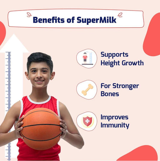 𝑺𝑼𝑷𝑬𝑹𝑴𝑰𝑳𝑲 Height+ for Boy 13+years, 400g, Double Chocolate, Height+