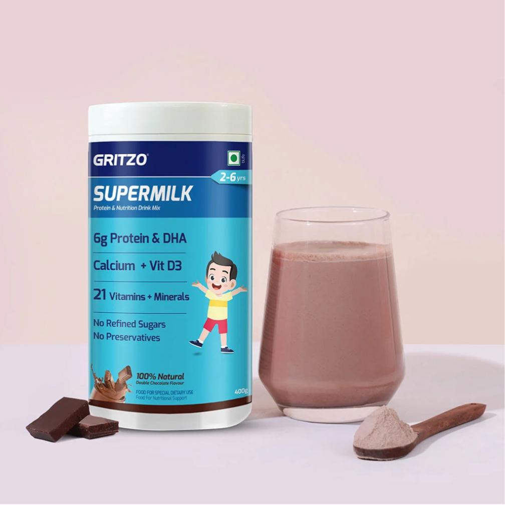 𝑺𝑼𝑷𝑬𝑹𝑴𝑰𝑳𝑲 Overall Growth for Boy/Girl 2 to 6 years, 400g, Double Chocolate, Overall Growth
